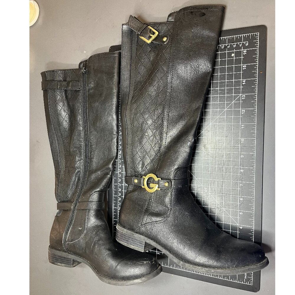 G by Guess Black Leather English Riding Boots
